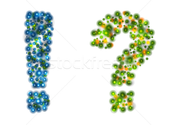 Vector illumination exclamation and question signs Stock photo © saicle