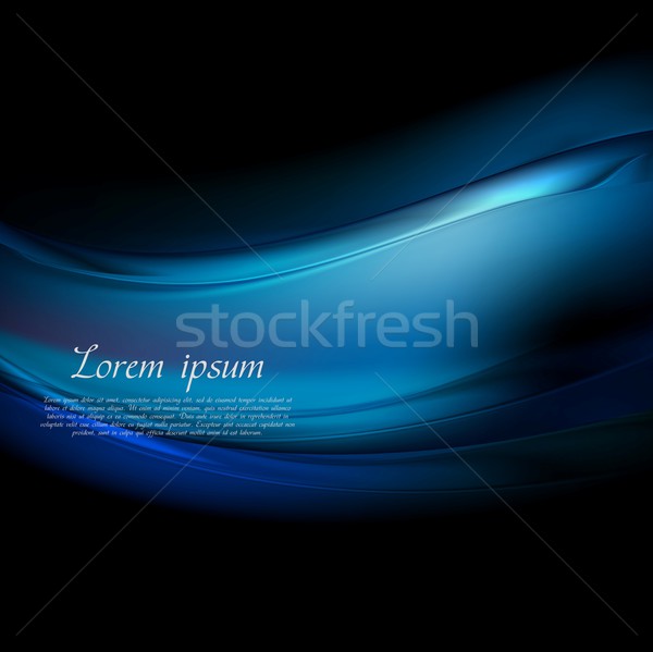 Dark blue smooth waves abstract background Stock photo © saicle