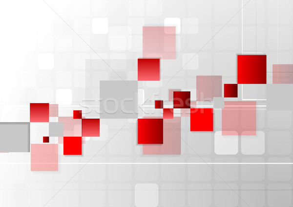 Abstract futuristic technology red grey background Stock photo © saicle