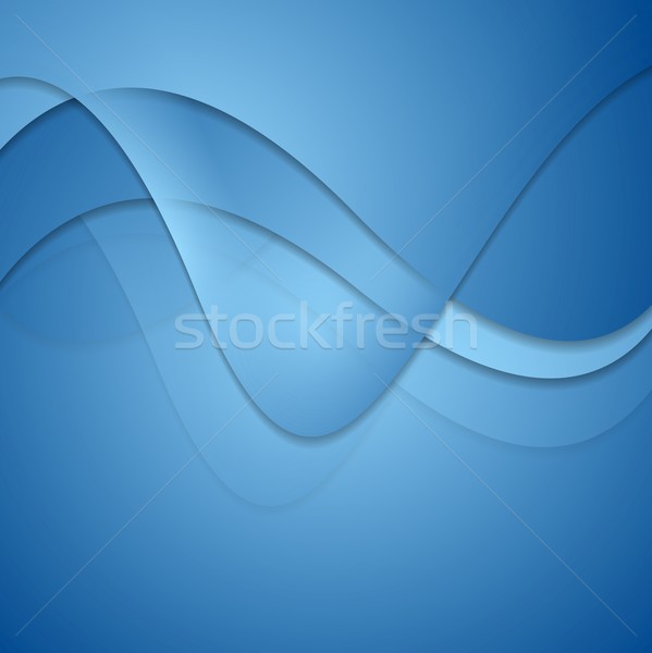 Eleganten Vektor Wellen blau Textur abstrakten Stock foto © saicle