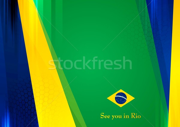 Vector background in Brazilian colors Stock photo © saicle