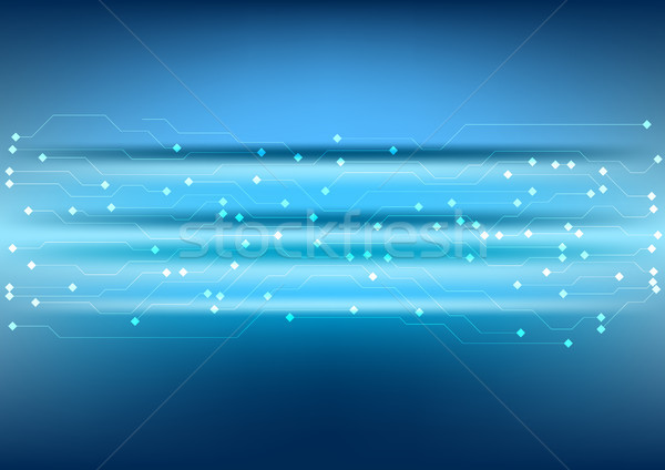 Tehnologie circuite abstract vector albastru Imagine de stoc © saicle