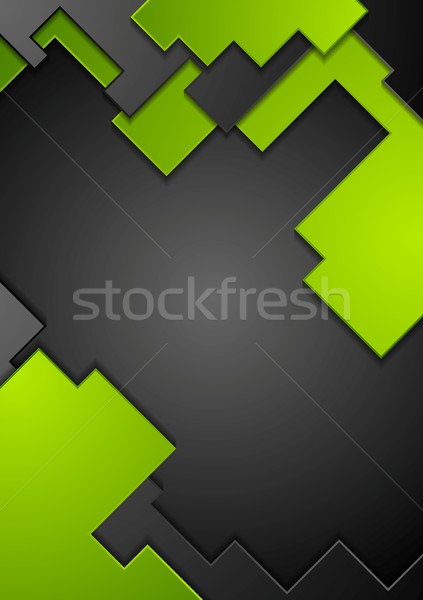 Green black contrast technology background Stock photo © saicle