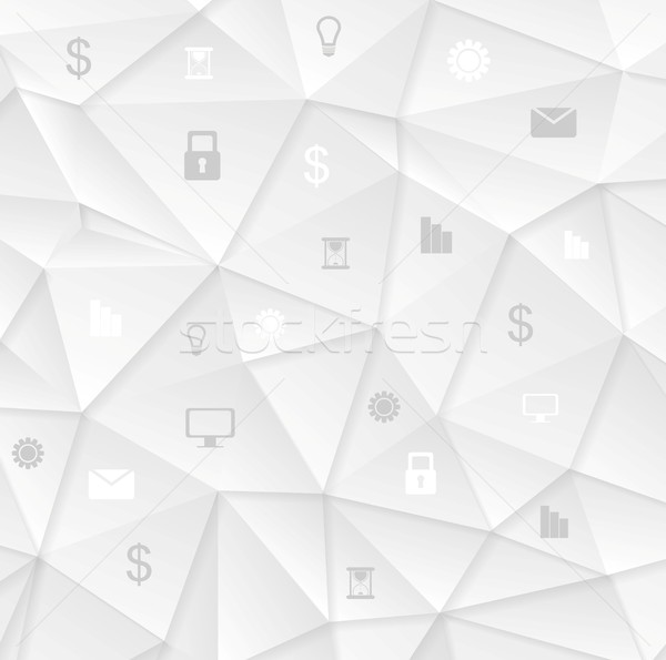 Grey low poly tech social communication design Stock photo © saicle