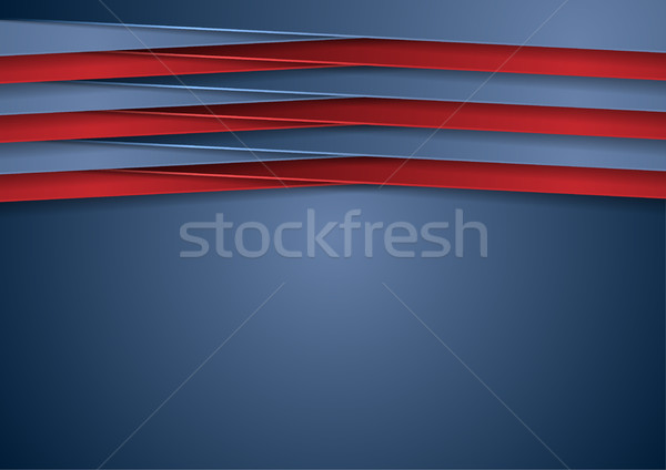 Abstract tech corporate blue and red background Stock photo © saicle