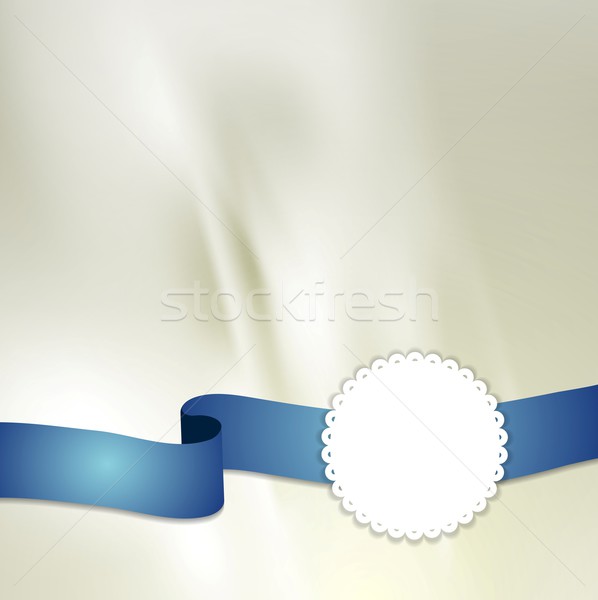 Tape and label on light silk background Stock photo © saicle