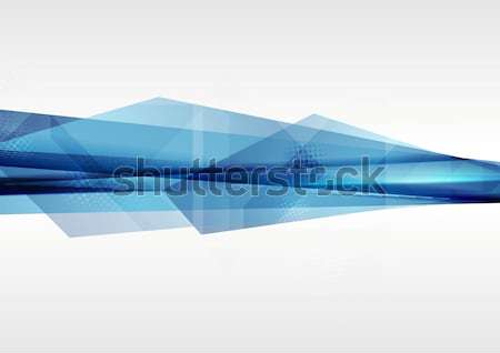 Technology geometry abstract blue background Stock photo © saicle