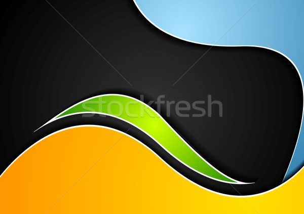 Stock photo: Abstract colorful waves background