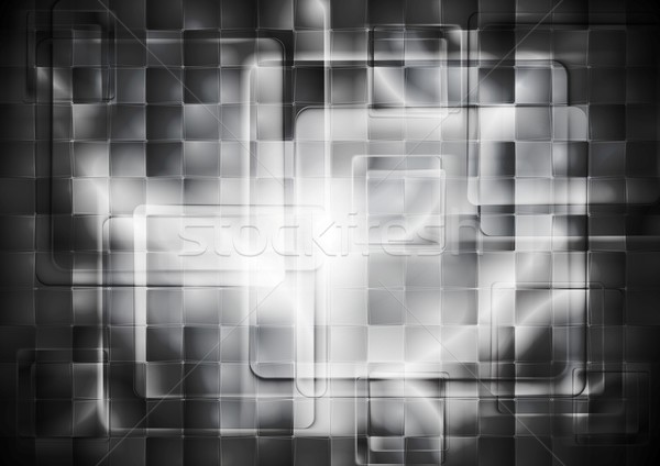 Transparant glas donkere pleinen abstract tech Stockfoto © saicle