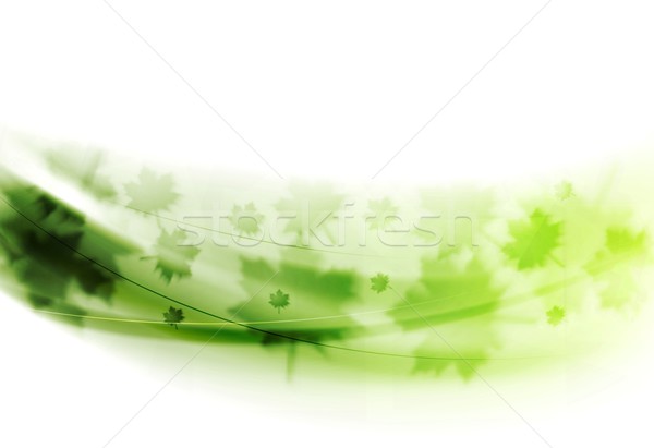 Absztrakt zöld elmosódott hullámok nyár levelek Stock fotó © saicle