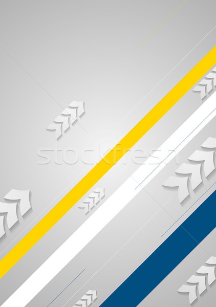 Stock photo: Tech minimal background with arrows and stripes