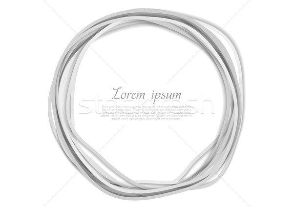 Abstract grey corporate round shape with blank place Stock photo © saicle