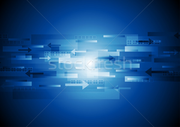 Dark blue abstract technology background Stock photo © saicle