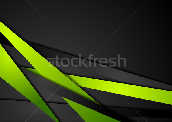 Abstract tech verde nero design Foto d'archivio © saicle