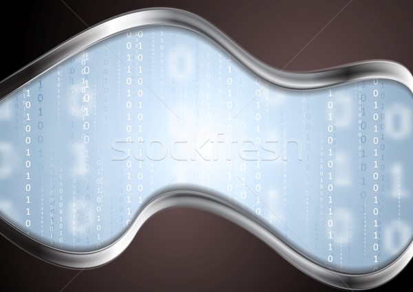 Absztrakt technikai fém hullám vektor terv Stock fotó © saicle