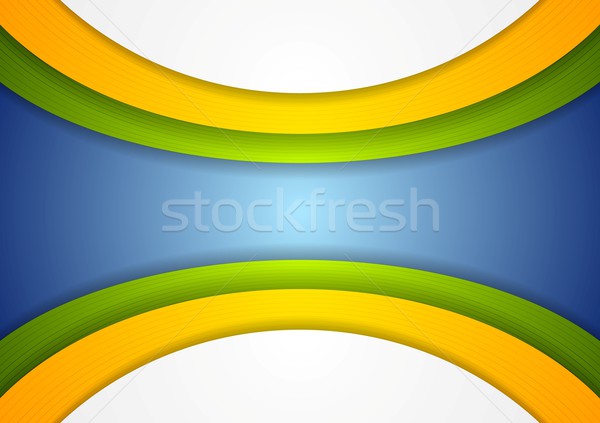 Colorido abstrato corporativo ondulado vetor gráfico Foto stock © saicle