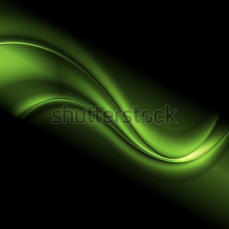 Green iridescent abstract wavy vector background Stock photo © saicle