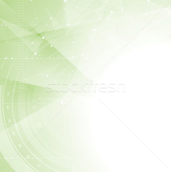 Zöld tech absztrakt vektor terv illusztráció Stock fotó © saicle