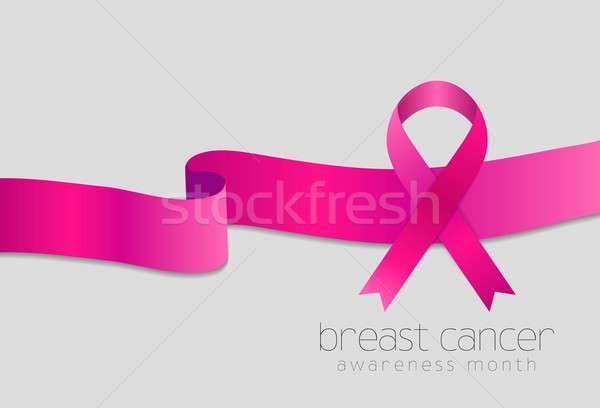 Cancerul de san constientizare luna pink ribbon proiect vector Imagine de stoc © saicle