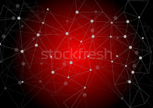 Dark red polygonal communication background Stock photo © saicle