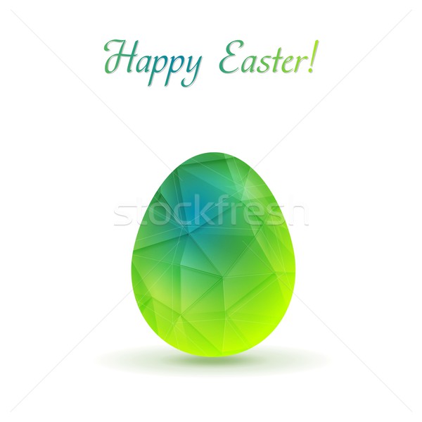 Heldere easter egg vector Blauw groene ei Stockfoto © saicle