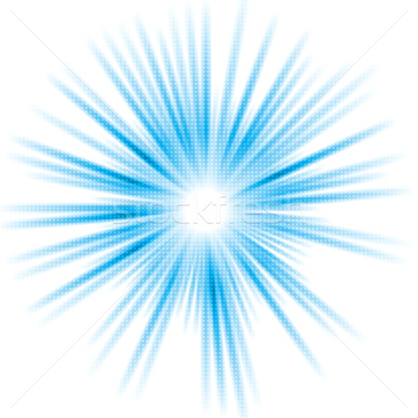 Resumen azul brillante vector sol diseno Foto stock © saicle