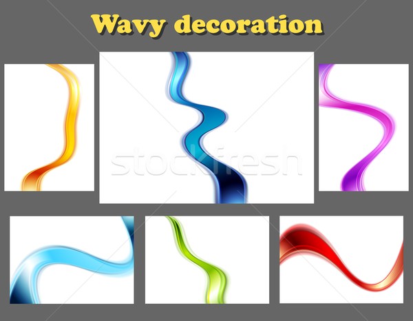 Heldere golvend abstract achtergronden vector ontwerp Stockfoto © saicle