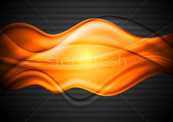 Colorido vetor ondulado abstrato laranja preto Foto stock © saicle