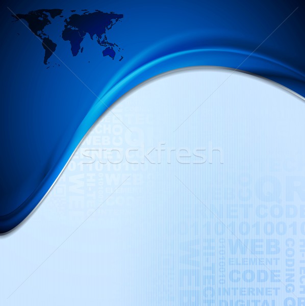Wellig Vektor Tech Design abstrakten Wellen Stock foto © saicle