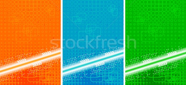 Vertical backgrounds set Stock photo © saicle