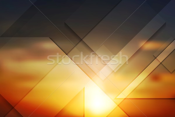 Resumen gradiente tecnología vector cielo Foto stock © saicle