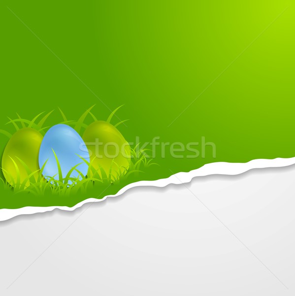 Wielkanoc wektora projektu jasne błyszczący Easter Eggs Zdjęcia stock © saicle