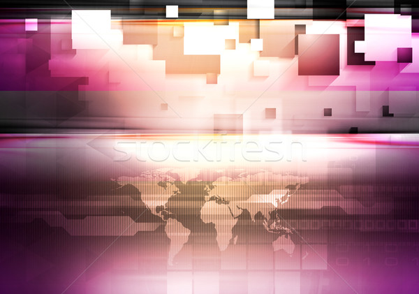 Abstract wereldkaart internet ontwerp wereld kleur Stockfoto © saicle
