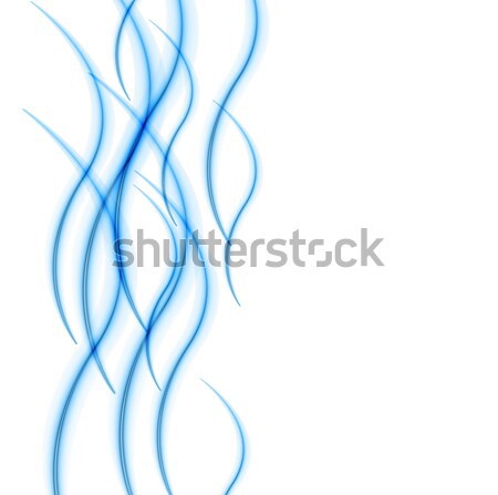 Foto stock: Brillante · vector · olas · resumen · azul · diseno