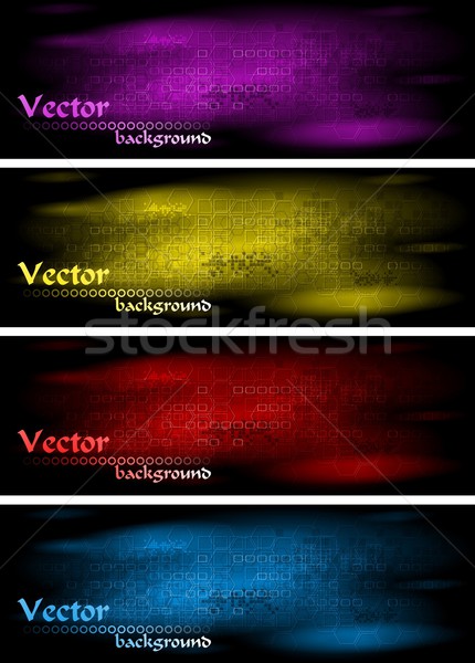 Foto d'archivio: Set · colorato · tech · abstract · tecnica