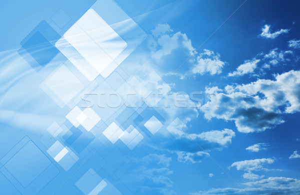 Technology collage with cloudscape Stock photo © saicle