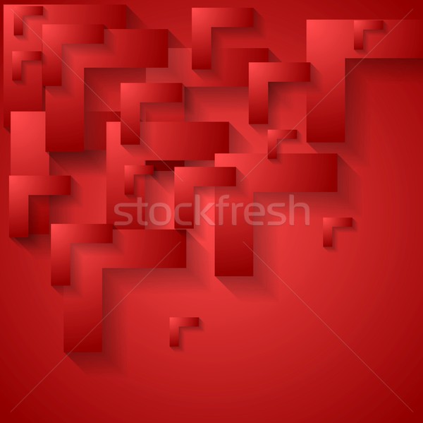Red geometry corporate background Stock photo © saicle