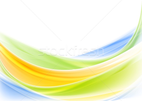 Foto stock: Brillante · colorido · brillante · olas · diseno · vector