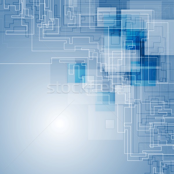 Abstract blue hi-tech vector background Stock photo © saicle