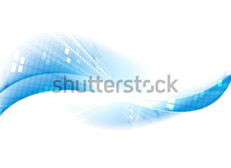 Açık mavi teknoloji hareket dalgalar vektör dizayn Stok fotoğraf © saicle