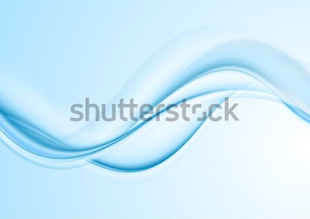 水色 抽象的な 波 波状の ベクトル デザイン ストックフォト © saicle