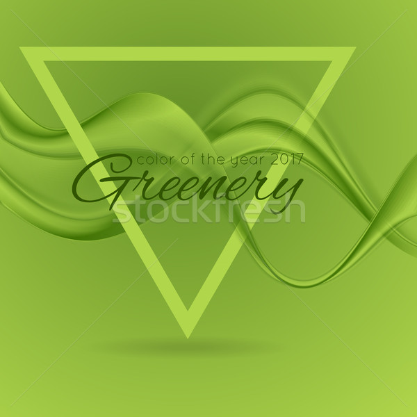Color of the year 2017 Greenery wavy background Stock photo © saicle