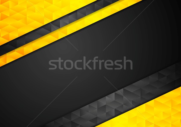 Contrast orange black corporate polygonal background Stock photo © saicle