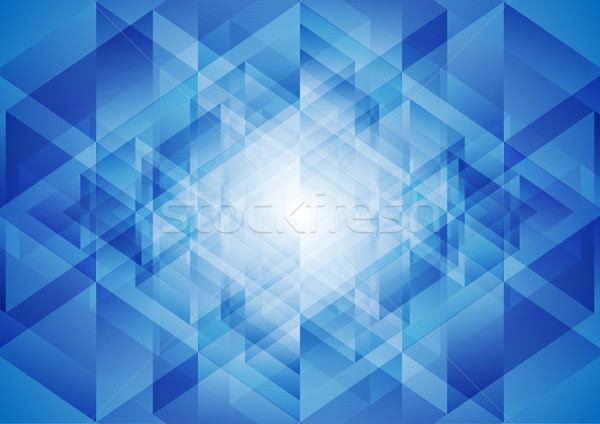Brillante azul tecnología resumen geométrico mosaico Foto stock © saicle