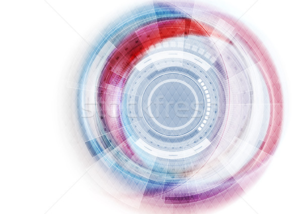 Albastru roşu tehnologie scifi abstract vector Imagine de stoc © saicle