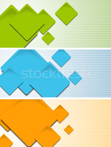 Bright hi-tech baners. Vector template Stock photo © saicle