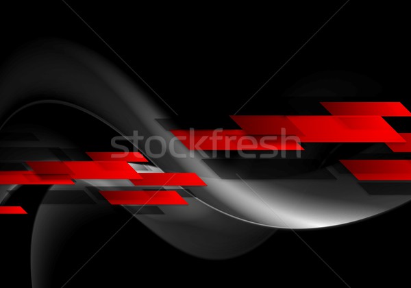 Foto stock: Contraste · ondulado · tecnologia · abstrato · traçado · corporativo