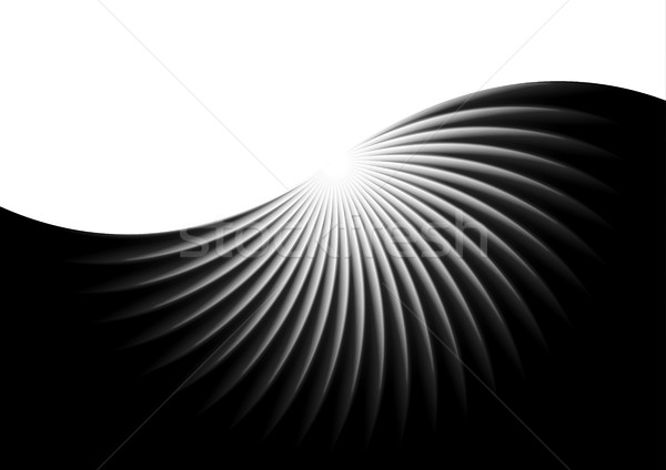 抽象的な 黒 渦 ベクトル 波状の デザイン ストックフォト © saicle