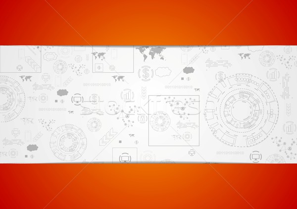 Tecnologia engenharia desenho abstrato vetor projeto Foto stock © saicle