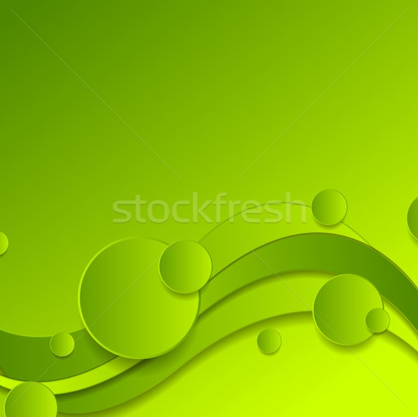 Stockfoto: Abstract · groene · golvend · corporate · tech · vector